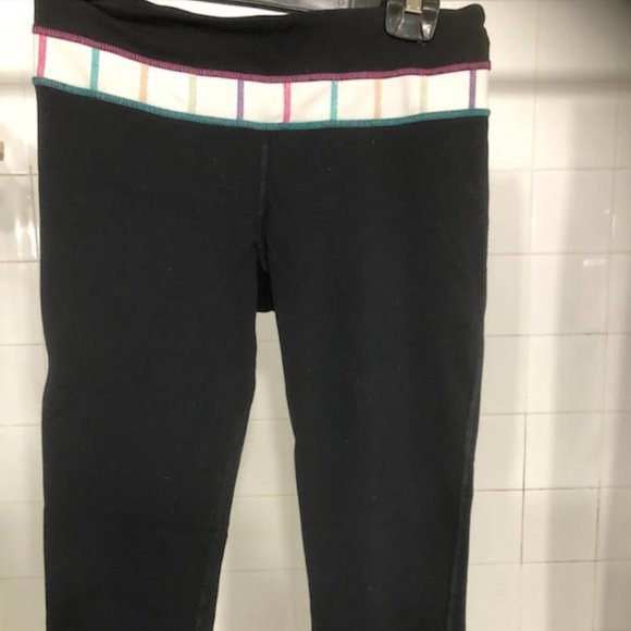 LULULEMON LEGGING CAPRIS YOGA PANTS SIZE 8 - Picture 1 of 7